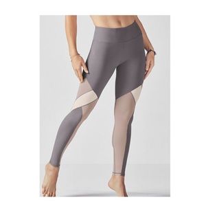 Fabletics gray, white, mesh leggings